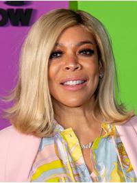 Straight 14" Full Lace Shoulder Length Without Bangs Grey New Wendy Williams Wigs