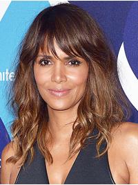 Synthetic Capless Shoulder Length With Bangs Perfect 14" Halle Berry Wigs