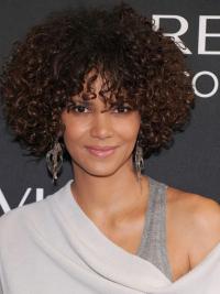 With Bangs Chin Length Remy Human Hair Fabulous Halle Berry Lace Front Wig