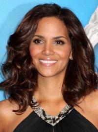Layered Shoulder Length Remy Human Hair Top Halle Berry Inspired Wigs