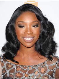 Indian Without Bangs Lace Front Jennifer Hudson Cheap Black Human Wigs