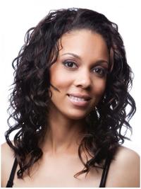 Shoulder Length Curly New Human Hair Curly Half Wigs