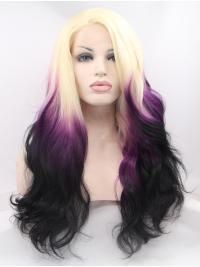 High Quality 26 Inches Colorful Lace Front Curly Wigs